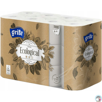 Papier toaletowy GRITE Ecological (24 rolki) 3 warstwy 135 listków