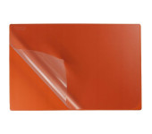 Podkładka na biurko z przezroczystą folią 38x58cm PVC pomarańczowa BIURFOL KPB-01-04