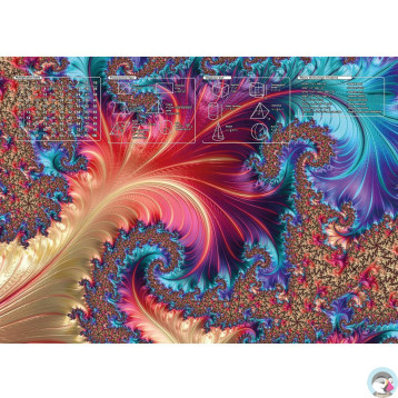 Mata na biurko z nadrukiem FRACTAL 580x415mm 318-0048-52 PANTA PLAST