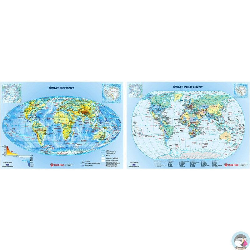 Podkład dwustronny MAPA ŚWIATA 0318-0051-99 PANTA PLAST 59x41.7