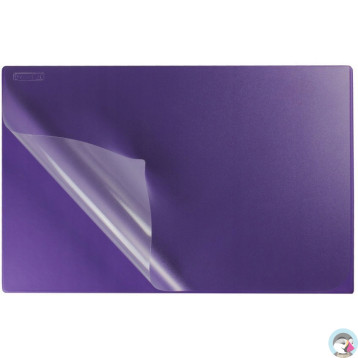 Podkładka na biurko z przezroczystą folią 38x58cm PVC fioletowa BIURFOL KPB-01-05