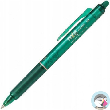 Wymazywalne pióro kulkowe FRIXION CLICKER 1.0 zielony BLRT-FR10-G PILOT