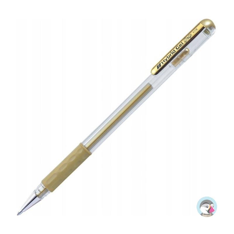 Pióro żelowe K118X złote PENTEL