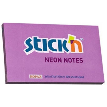 Bloczek STICKN 127x76mm fioletowy neonowy 100k 21214 STICKN