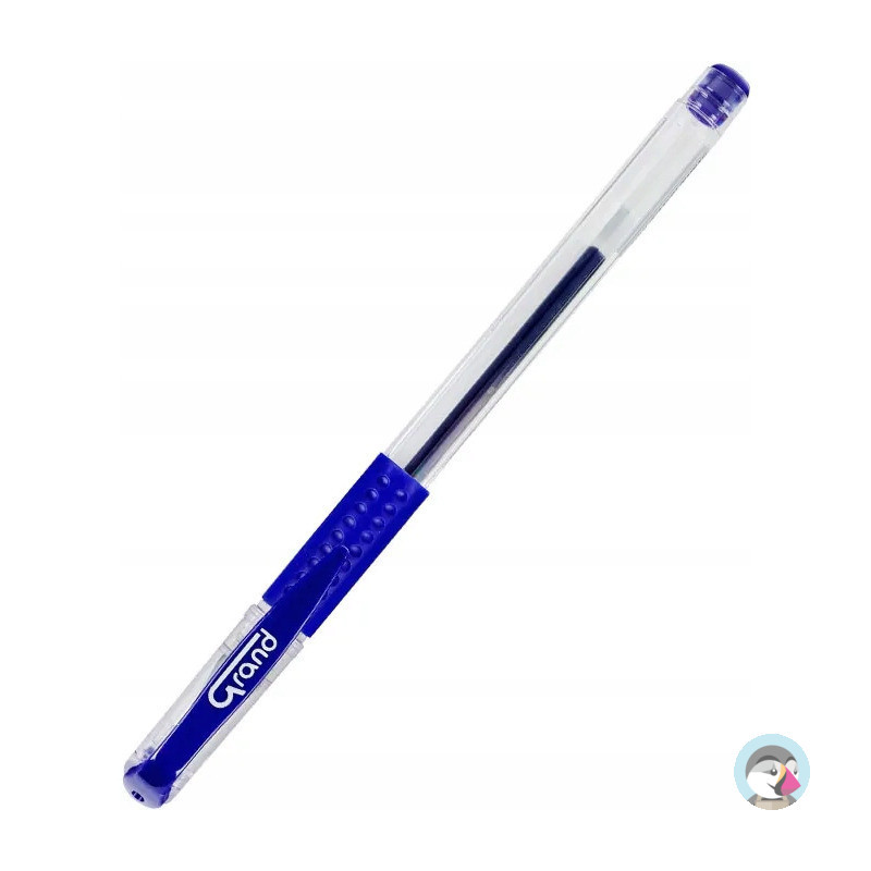 Pióro żelowe niebieskie GR101 do biura ergonomiczne 160-1027 GRAND