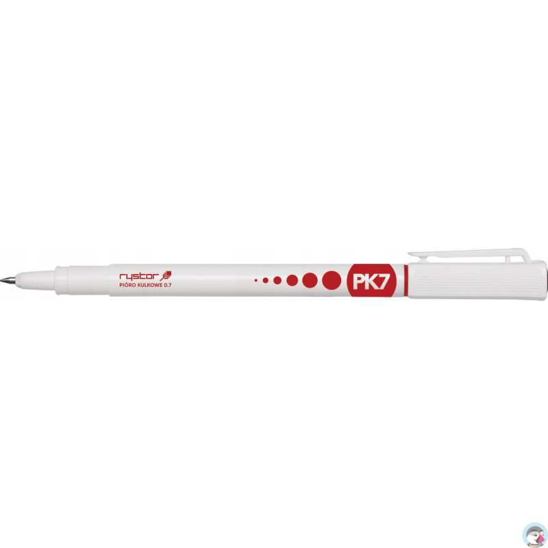 Pióro kulkowe 0.7mm PK07/A czerwone 404-001 RYSTOR