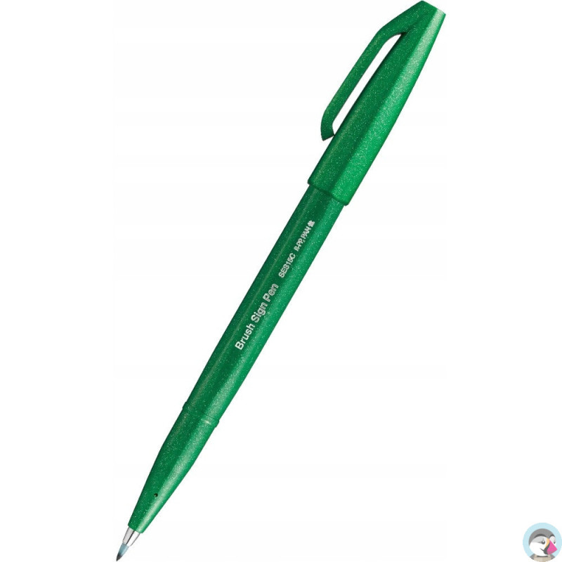 Pisak BRUSH SIGN PEN zielony SES15C-D PENTEL