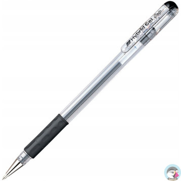 Pióro żelowe PENTEL K116 czarny z gumowym uchwytem Hybrid Gel Grip