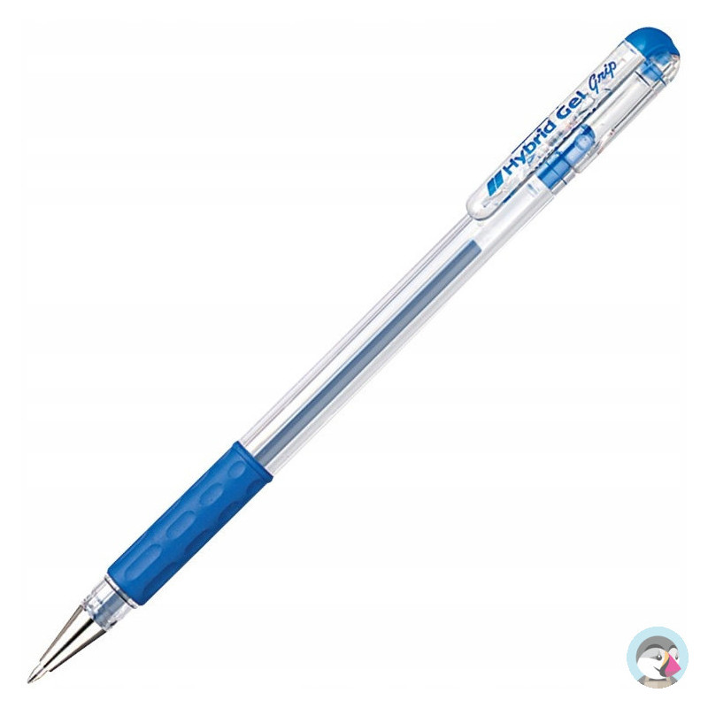 Pióro żelowe PENTEL K116 niebieski z gumowym uchwytem Hybrid Gel Grip