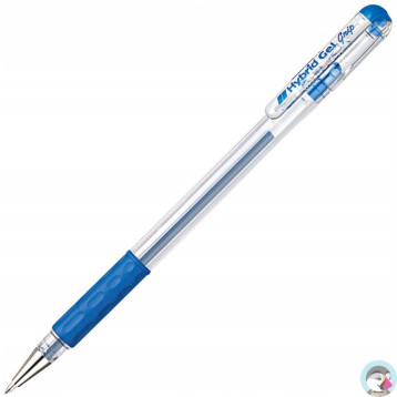 Pióro żelowe PENTEL K116 niebieski z gumowym uchwytem Hybrid Gel Grip