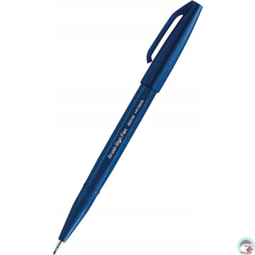 Pisak BRUSH SIGN PEN niebiesko-czarny SES15C-CAX PENTEL