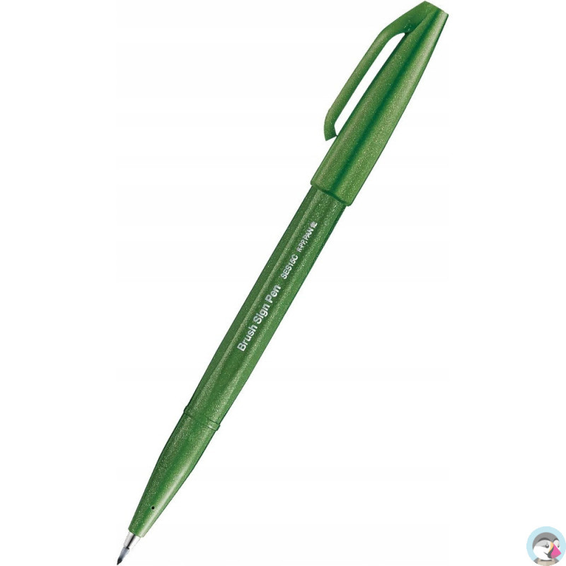 Pisak BRUSH SIGN PEN oliwkowy SES15C-D2X PENTEL