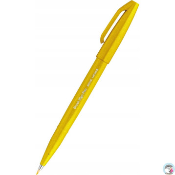 Pisak BRUSH SIGN PEN żółty SES15C-G PENTEL
