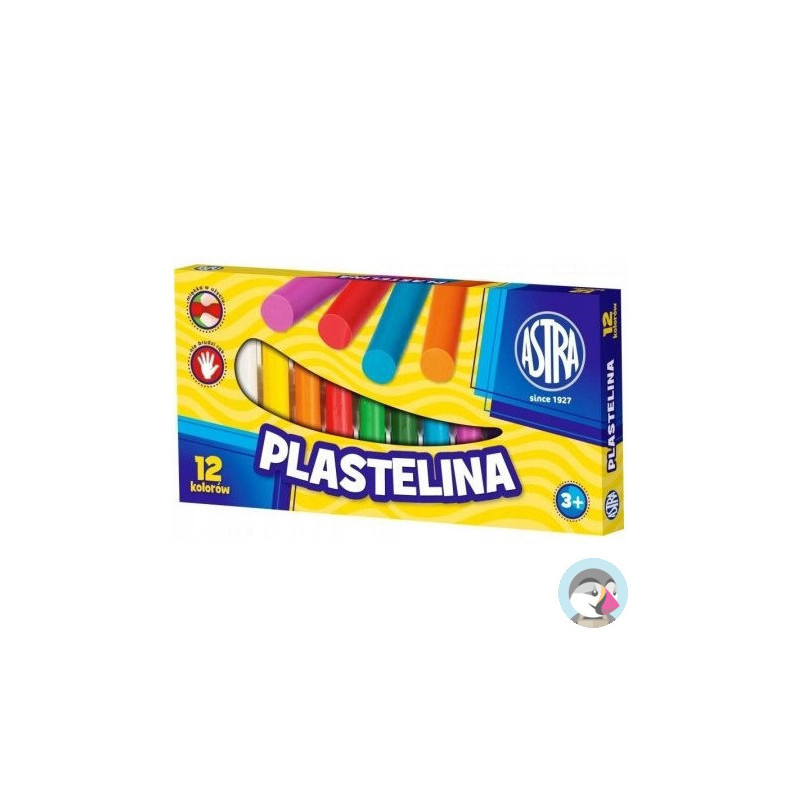 Plastelina szkolna dla dzieci zestaw 12 kolorów 83813906 ASTRA
