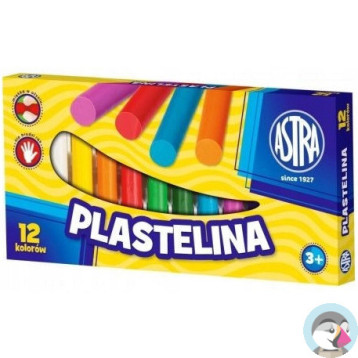 Plastelina szkolna dla dzieci zestaw 12 kolorów 83813906 ASTRA
