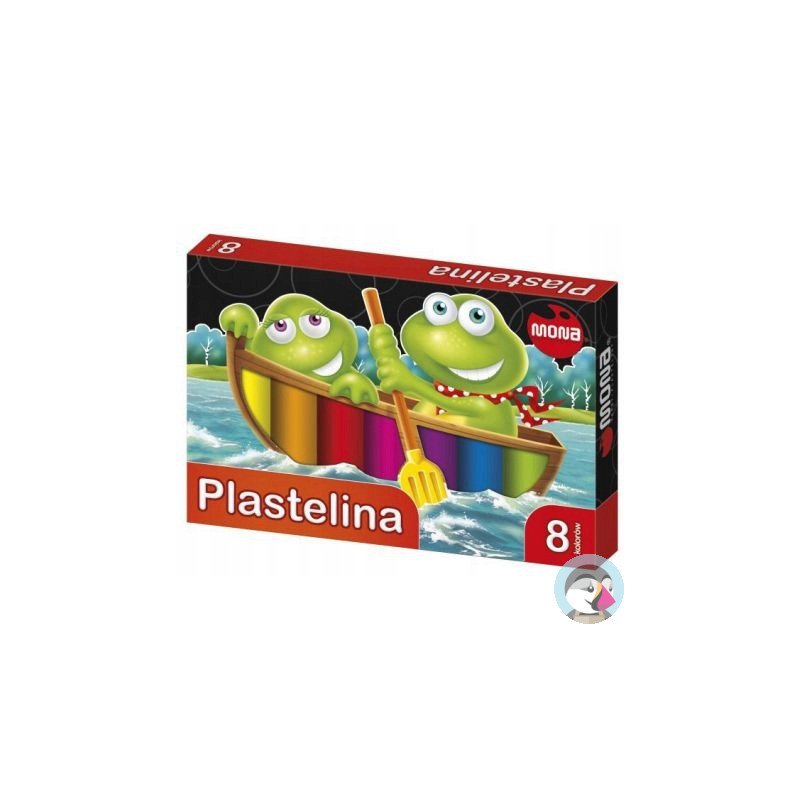 Plastelina szkolna dla dzieci Zestaw 8 kolorów MONA St.Majewski