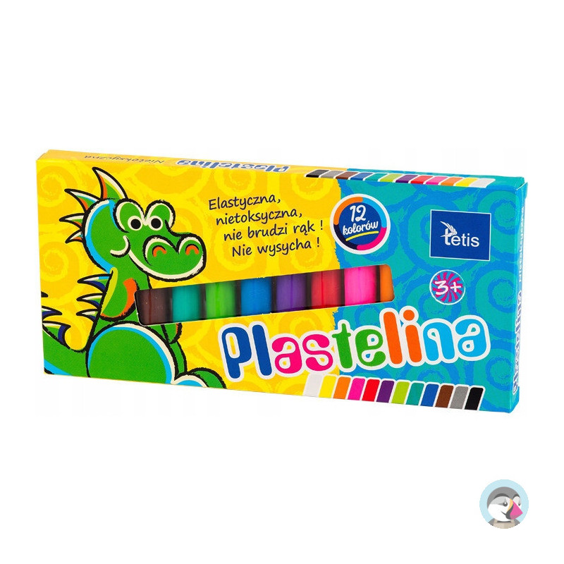 Plastelina 12kol.15g KP001-D TETIS