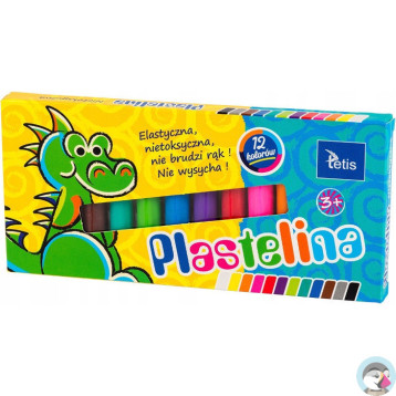 Plastelina 12kol.15g KP001-D TETIS