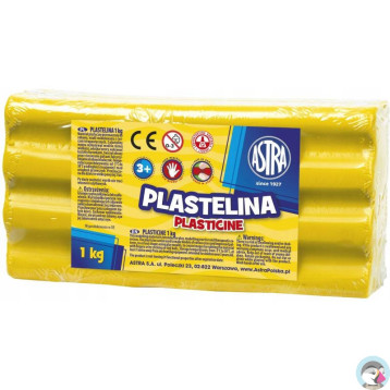 Plastelina szkolna dla dzieci 1kg żółta 303111002 ASTRA