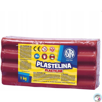 Plastelina szkolna dla dzieci 1kg różowa 303111008 ASTRA