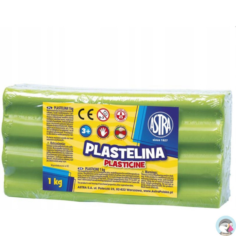 Plastelina szkolna dla dzieci 1kg seledynowa 303111017 ASTRA