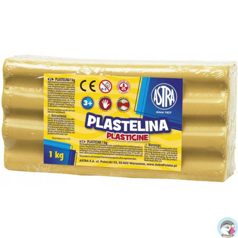Plastelina szkolna dla dzieci 1kg brązowa jasna 303111020 ASTRA