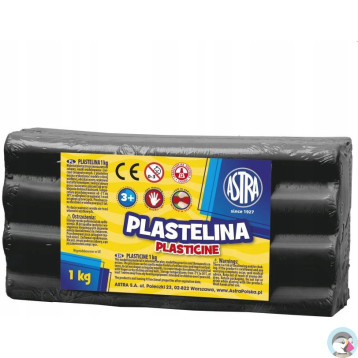 Plastelina szkolna dla dzieci 1kg czarna 303111024 ASTRA