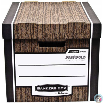 Pudło archiwizacyjne brązowe WOODGRAIN bankers box (10szt) 0061002 FELLOWES