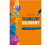 Blok techniczny szkolny A3 kolorowy 10 kartek 225g 400093234 OXFORD