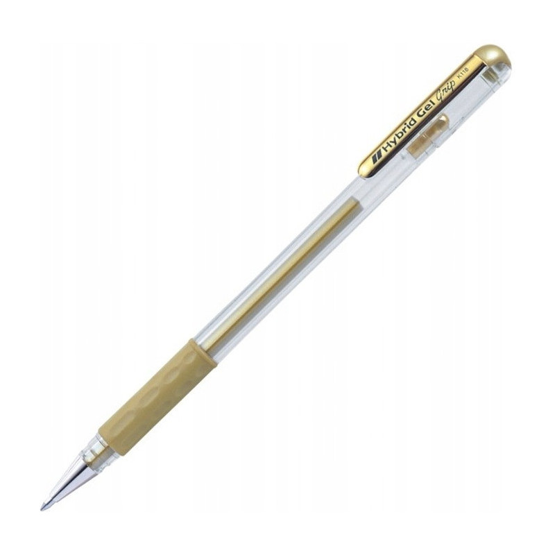 Pióro żelowe K118X złote PENTEL