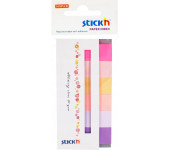 Zakładki papierowe 45x15mm 6 kolorów SPRING 180 kartek 21595 STICK&acute N