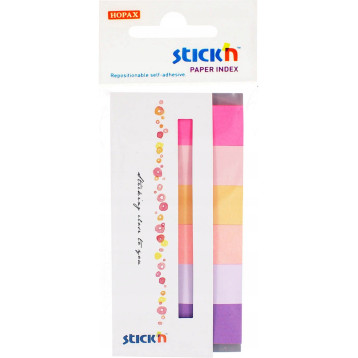 Zakładki papierowe 45x15mm 6 kolorów SPRING 180 kartek 21595 STICK&acute N