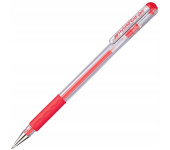 Pióro żelowe PENTEL K116 czerwony z gumowym uchwytem Hybrid Gel Grip