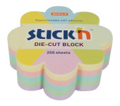 Notes STICK`N 67x67mm KWIATEK MIX 5 KOL. PASTELOWYCH, 250 kartek 21832