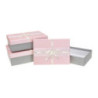 Zestaw pudełek ozdobnych PUG-23220-PR PINK (3szt) ROZETTE