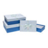 Zestaw pudełek ozdobnych PUG-23253-PR L-BLUE (3szt) ROZETTE