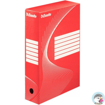 Pudło archiwizacyjne na dokumenty 80mm Standard czerwone 128412 ESSELTE