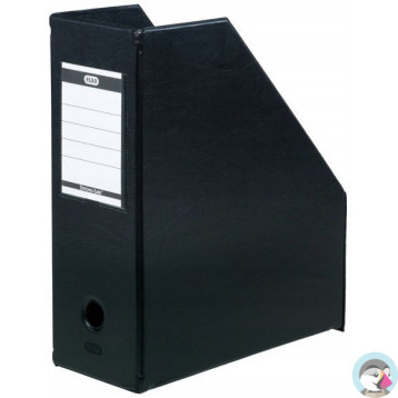 Pojemnik na czasopisma dokumenty A4 gazetownik 11cm PVC czarny 100400637 ELBA