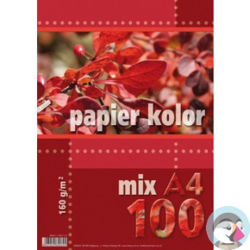 Papier ksero A4 160g KRESKA mix kolorów 100ark