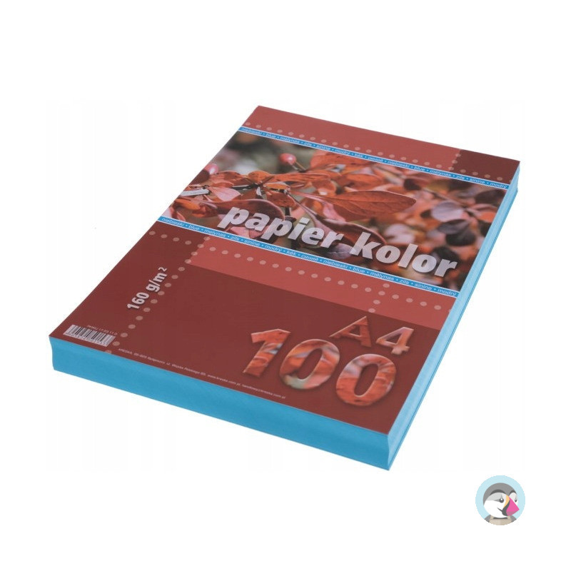 Papier ksero A4 160g KRESKA niebieski 100ark