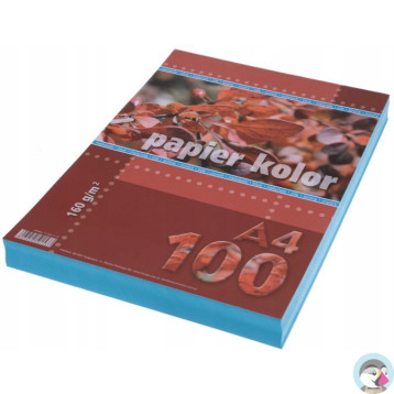 Papier ksero A4 160g KRESKA niebieski 100ark