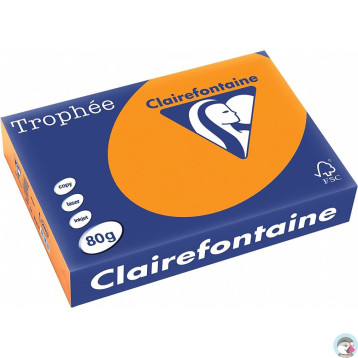 Papier ksero A4 80g TROPHEE pomarańczowy fluo 2978 500ark CLAIREFONTAINEk