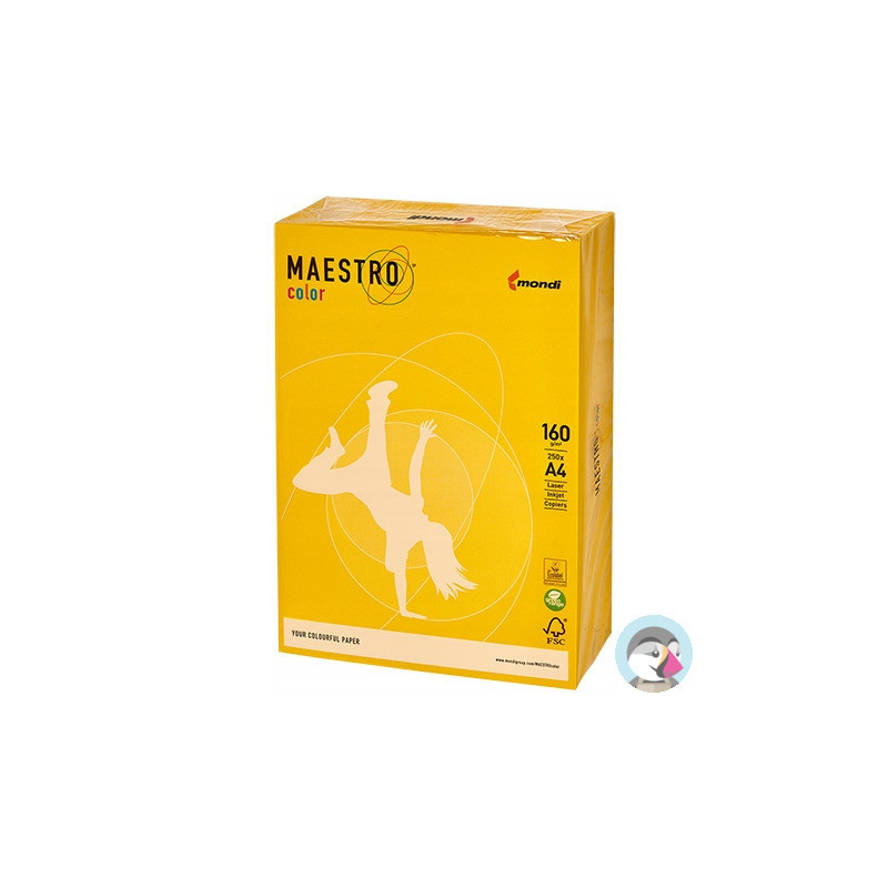Papier ksero A4 160g MAESTRO COLOR IG50 żółć siarkowa (250ark) intensive
