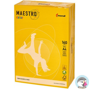Papier ksero A4 160g MAESTRO COLOR IG50 żółć siarkowa (250ark) intensive