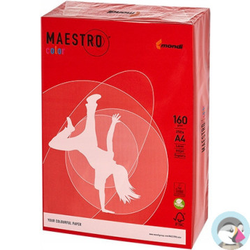 Papier ksero A4 160g MAESTRO COLOR CO44 intensive czerwień koralowa 250a