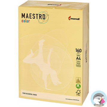 Papier ksero A4 160g MAESTRO COLOR YE23 pastel żółty (250ark)