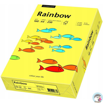 Papier ksero A4 160g RAINBOW R16 żółty 250ark 88042351
