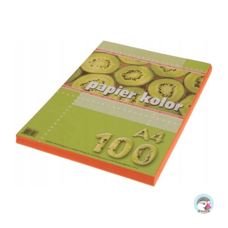 Papier ksero A4 KRESKA pomarańczowy 100ark