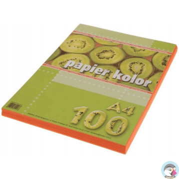 Papier ksero A4 KRESKA pomarańczowy 100ark