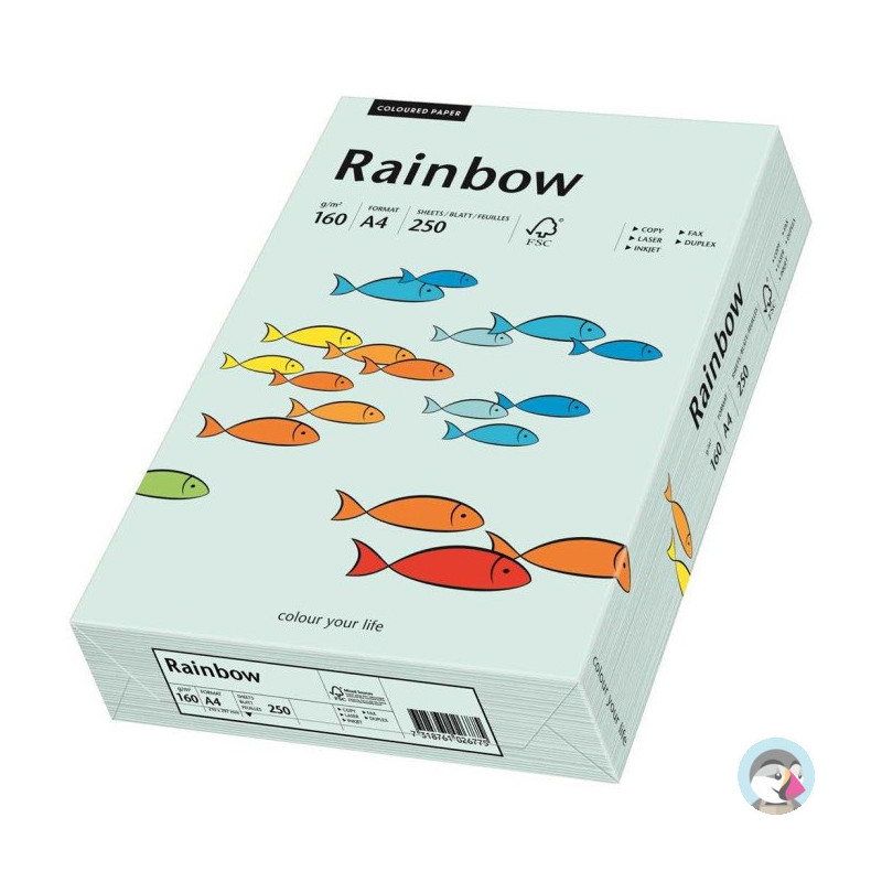 Papier ksero A4 160g RAINBOW R82 jasny niebieski 88042703